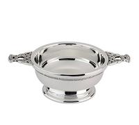bar@drinkstuff Chrome Plated Quaich Bowl 4.25 Inch - Scottish Quaich Cup