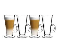 bar@drinkstuff City Latte Glasses 10oz / 280ml 15cm - Set of 4 - Tall Glasses in Gift Box