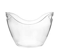 bar@drinkstuff Clear Plastic Drinks Pail 10 Litre - Large Ice Bucket for Beer, Wine, Cans & Bottles - Party Drinks Tub with Carry Handles for BBQs & Events