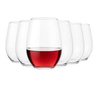 bar@drinkstuff Essence Pinot Stemless Wine Glass 19.7oz / 560ml, Pack of 6