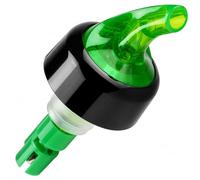 bar@drinkstuff Exacto 35ml Spirit Pourer Set of 3 - Measured Bottle Speed Pourers for Accurate Cocktail & Shot Serving - Green Bar Optic Free Flow Liquor Dispenser for Spirits & Home Bars
