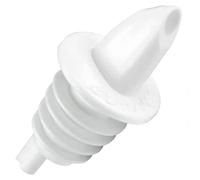 bar@drinkstuff Free Flow Pourers White | Pack of 12 | Freeflow Plastic Pourer for Spirits, Liquors, Juices, Syrups & Oils