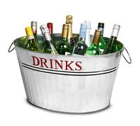 bar@drinkstuff Galvanised Steel Drinks Party Tub, Single