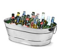 bar@drinkstuff Galvanised Steel Oval Party Tub Large, Case of 8