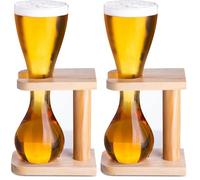 bar@drinkstuff Glass Quarter Yard of Ale with Stand (Pack of 2)