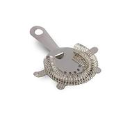 bar@drinkstuff Hawthorne Cocktail Strainer Stainless Steel - 4 Prong Bar Strainer with Spring Coil for Boston Shaker & Mixing Glass, Professional Cocktail Bar Tool