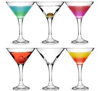 bar@drinkstuff Martini Glasses 175ml - Set of 6 Classic V-Shaped Cocktail Glasses for Martini, Margarita, Espresso Martini & Mocktails - Dishwasher Safe, Gift Boxed