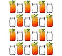 bar@drinkstuff Mason Drinking Jar Tumblers 20oz / 568ml Empty Jam Jars for Home Brew (24)