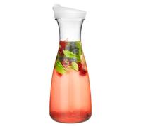 bar@drinkstuff Plastic Carafe with Lid 35oz / 1ltr Pack of 6, Transparent, DS44339
