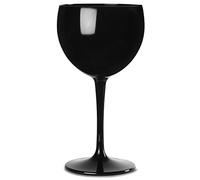 bar@drinkstuff Polycarbonate Balloon Wine Glasses Black 12.3oz / 350ml - Set of 4