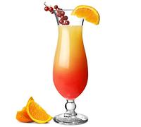 bar@drinkstuff Polycarbonate Hurricane Cocktail Glasses 390ml (13.7oz), Shatterproof Plastic Tropical Glass for Piña Colada, Mojito & Mocktails, Reusable for Parties, BBQs & Outdoor Use
