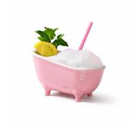 bar@drinkstuff Porcelain Pink Bathtub Tiki Mug 10oz / 284ml - Novelty Tiki Cocktail Mug/Dessert Dish