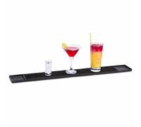 bar@drinkstuff Rubber Bar Mat Black 68 x 8cm - Non-Slip Flexible Rubber Bar Runner - Drip Mat for Cocktails, Coffee & Bar Tops - Washable Bar Service Mat