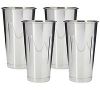 bar@drinkstuff Stainless Steel Malt Cup 30oz Milkshake Cup, Smoothie Cup, Mixing Tin (Pack of 4)