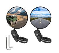 Bar End Bike Mirrors, 360° Adjustable Wide Angle Rear View Mirror with Convex Lens for Mountain Road & E-Bikes - Universal Bicycle Handlebar Mirror for Enhanced Safety Cycling