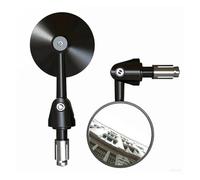Bar End Mirrors, 360° Adjustable Retro Handlebar Rearview, ABS Black (17.4-22mm Fit) FOR Du&cati Monster 695-1200R S2R(Style E)