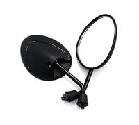 Bar End Mirrors 8mm/10mm Universal Motorcycle Rearview Mirrors Thread Convex Mirror Adjustable For Scooter Dirt Bike Black Motorbike Mirrors(10mm Standard Pair)