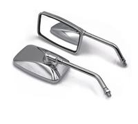 Bar End Mirrors For Shadow For VT1100 Universal M10 Diameter Square Motorcycle Side Mirrors Bar End Handlebar Rearview Side Mirrors Accessories(Silver)