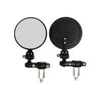 Bar End Mirrors Handlebar Rearview Mirrors 2Pcs Black 22mm Handlebar Rearview Mirrors Universal Motorcycle Bike Modified Folding Mirror