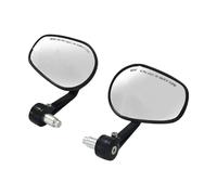 Bar End Mirrors Handlebar Rearview Mirrors For QJ Flash 300S/500S Yi 550 CNC Aluminum Rearview Mirror, Oval Round Blue-White Glass Anti-Glare Wide Angle Motorcycle Parts