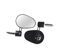 Bar End Mirrors Handlebar Rearview Mirrors For QJ Flash 300S/500S Yi 550 CNC Aluminum Rearview Mirror, Oval Round Blue-White Glass Anti-Glare Wide Angle Motorcycle Parts