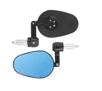 Bar End Mirrors Handlebar Rearview Mirrors For QJ Flash 300S/500S Yi 550 CNC Aluminum Rearview Mirror, Oval Round Blue-White Glass Anti-Glare Wide Angle Motorcycle Parts