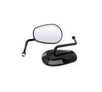 Bar End Mirrors Handlebar Rearview Mirrors For Touring Road King Glide Sportster 883 1200 Dyna Softail 8MM Bright Black Motorcycle Rear View Side Mirrors