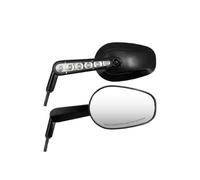 Bar End Mirrors Handlebar Rearview Mirrors For Touring Sportster XL Universal Motorcycle Rear View Side Mirror With Turn Signals Run Light Lamp Mirrors