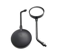 Bar End Mirrors Handlebar Rearview Mirrors Universal Black Motorcycle 10mm Mirror Rearview Anti Collapse Fing Round Glass Accessories