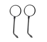 Bar End Mirrors Handlebar Rearview Mirrors Universal Black Motorcycle 10mm Mirror Rearview Anti Collapse Fing Round Glass Accessories