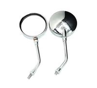 Bar End Mirrors Handlebar Rearview Mirrors Universal Black Motorcycle 10mm Mirror Rearview Anti Collapse Fing Round Glass Accessories