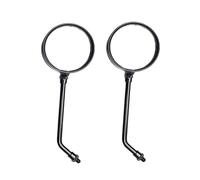 Bar End Mirrors Handlebar Rearview Mirrors Universal Black Motorcycle 10mm Mirror Rearview Anti Collapse Fing Round Glass Accessories