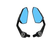 Bar End Mirrors Motorcycle 3 Inch Round Convex Lens | CNC machined aluminum, black coating, shock resistant, for durable build, harsh conditions