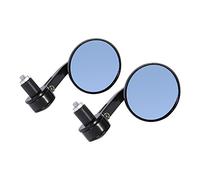 bar end mirrors motorcycle + Round Motorbike Rear View Handle Bar End Rearview Side Mirrors Chrome 7/8" Universal