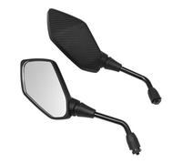 Bar End Rear View Mirrors 2Pcs/Pair Motorcycle Rearview Mirror Scooter E-Bike Back Side Convex 8mm 10mm Carbon Fiber(Carbon fiber 10mm)