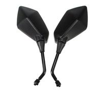 Bar End Rear View Mirrors 2Pcs/Pair Motorcycle Rearview Mirror Scooter E-Bike Back Side Convex 8mm 10mm Carbon Fiber(Black 8mm)