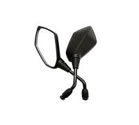 Bar End Rear View Mirrors 2Pcs/Pair Universial 8mm 10mm Motorcycle Mirror Scooter E-Bike Rearview Electromobile Back Side Convex(8MM black)