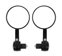 Bar End Rear View Mirrors Motorcycle Handlebar Rearview Handlebar Extended Rear View Mirror Small Blind Spot Wide View Safety(White Glass)