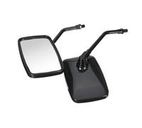 Bar End Rear View Mirrors Pair 10MM Motorcycle Rear View Thread Black Rectangle Rearview Side For A&TV(Black)