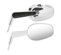 Bar End Side Mirrors For Touring For Road For King For Softail 2014-2023 Motorcycle Rear Side View Mirrors With LED Running Lights 8MM Motorcycle Rearview Mirror(LED Mirrors Light C)