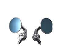 Bar End Side Mirrors Universal Motorcycle Mirrors Balance Slider Grip Side Mirror CNC Silver 22mm Anti-reflective Motorcycle Rearview Mirror