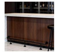 Bar Foot Rail,Adjustable Bar Foot Rail 70-245cm, Stainless Steel Undercounter Mount Kit with End Caps for Restaurants & Home Use, Perfect for Entertainment (80.7in)