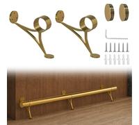 Bar Foot Rail Brackets (2, Brass Gold, Stand)