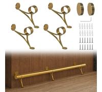 Bar Foot Rail Brackets (4, Brass Gold, Stand)