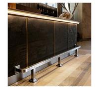Bar Foot Rail Brackets and Tubing，Kitchen Island, Coffee Shop, Foot Rest Railing Comes with Accessories, 2 "O.D Tubing(8FT/2.44M)