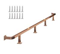 Bar Foot Rail Brackets with Screws, Heavy Duty Square Tube Stainless Footrest Railing for Home Kitchen Restaurant Pub Counter, 4 5 6 7 8 9 10 12 16 Ft(Rose Gold,L 280cm/9.2ft)
