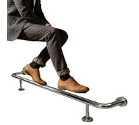 Bar Foot Rail for Kitchen Island Leg, Silver Footrest Railing 1.0 2.0 3.0 3.5 4.0 4.6 5.0 6.0 m Long, Commercial Bar FootRest Rail Kit Heavy Duty(Silver,3ft/91cm)