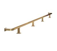 Bar Foot Rail for Kitchen Island, Stainless Steel Undercounter Mount Support Brackets Rest Tube, with Accessories(Gold,8FT/2.44M)