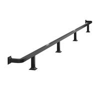 Bar Foot Rail for Kitchen Island, Stainless Steel Undercounter Mount Support Brackets Rest Tube, with Accessories(Black,8FT/2.44M)