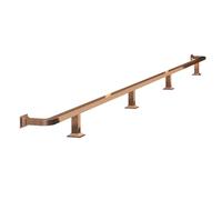 Bar Foot Rail for Kitchen Island, Stainless Steel Undercounter Mount Support Brackets Rest Tube, with Accessories(Brass,8FT/2.44M)